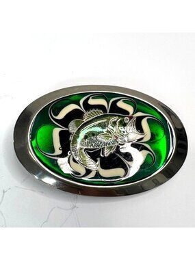 Largemouth Bass belt buckle 3D vintage retro fisherman outdoor